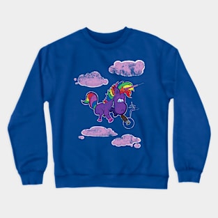 Lil' Smokey the Raindbow Unicorn (Textured) Crewneck Sweatshirt